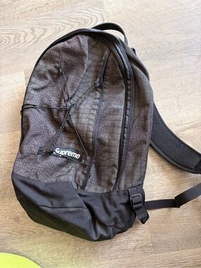 Supreme Black Textured Everyday Backpack